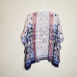 Boho beaded open front kimono